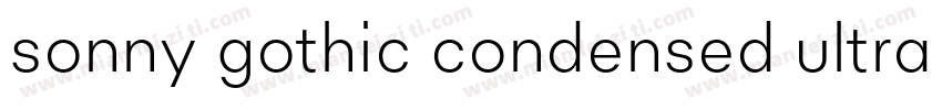 sonny gothic condensed ultra light字体转换
